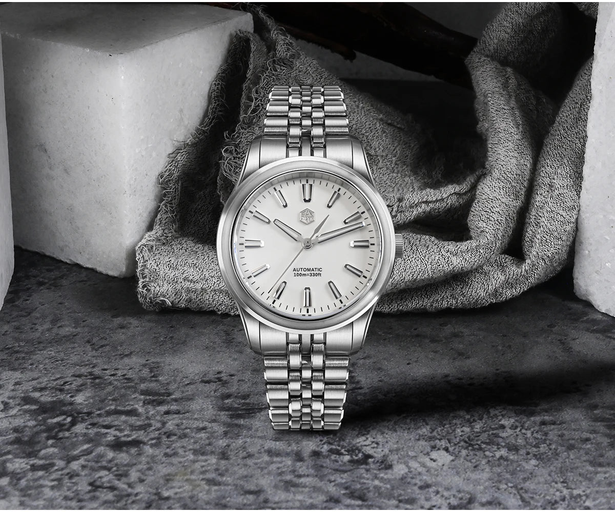 San Martin 36mm 39mm Gada Classic Simple Enamel Dial Miyota 90S5 Original Design Dress Men Automatic Mechanical Watch SN0144
