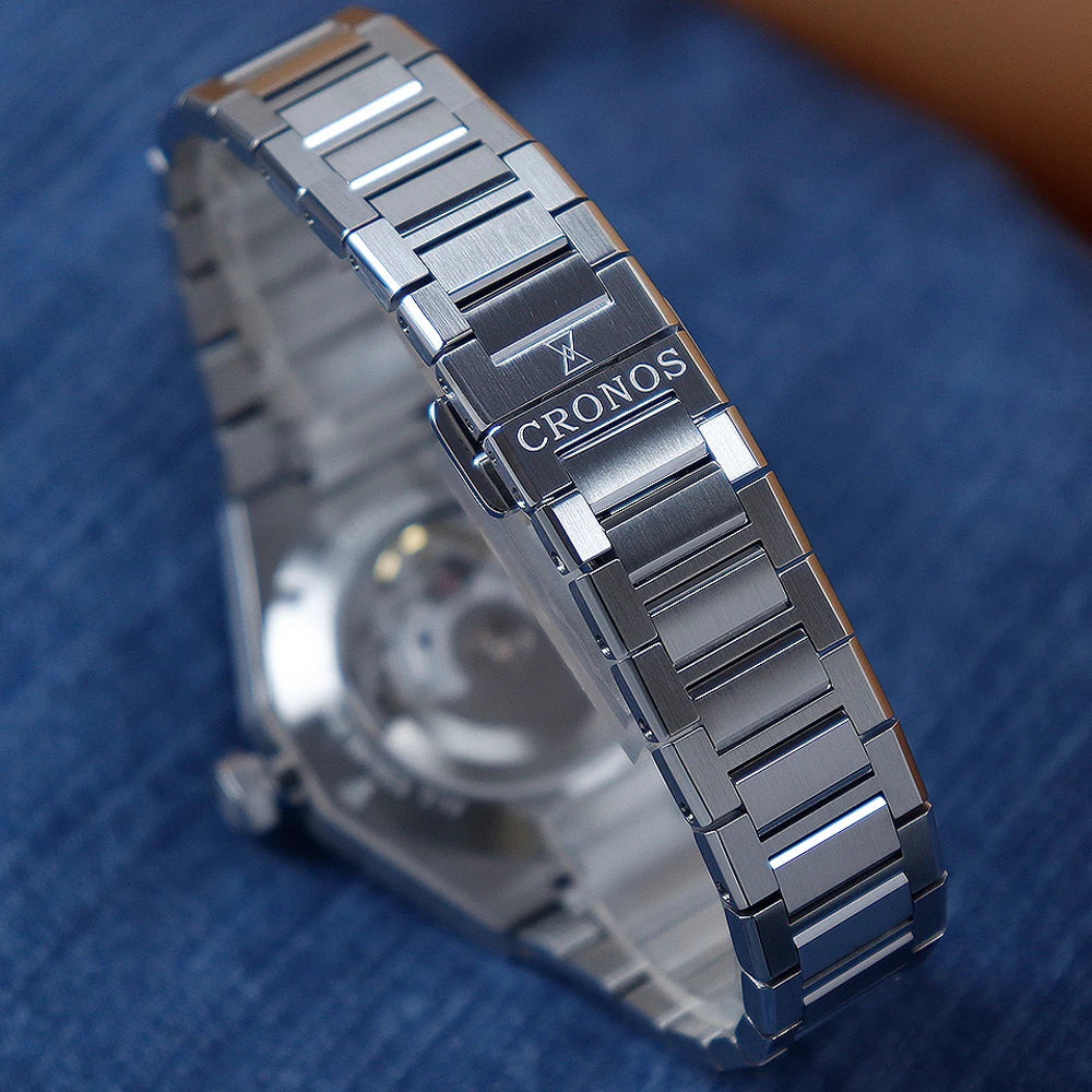 Cronos Luxury Men Watch 39mm Automatic PT5004 Wristwatches Scale Pattern Sapphire 10ATM See-through Back L6028