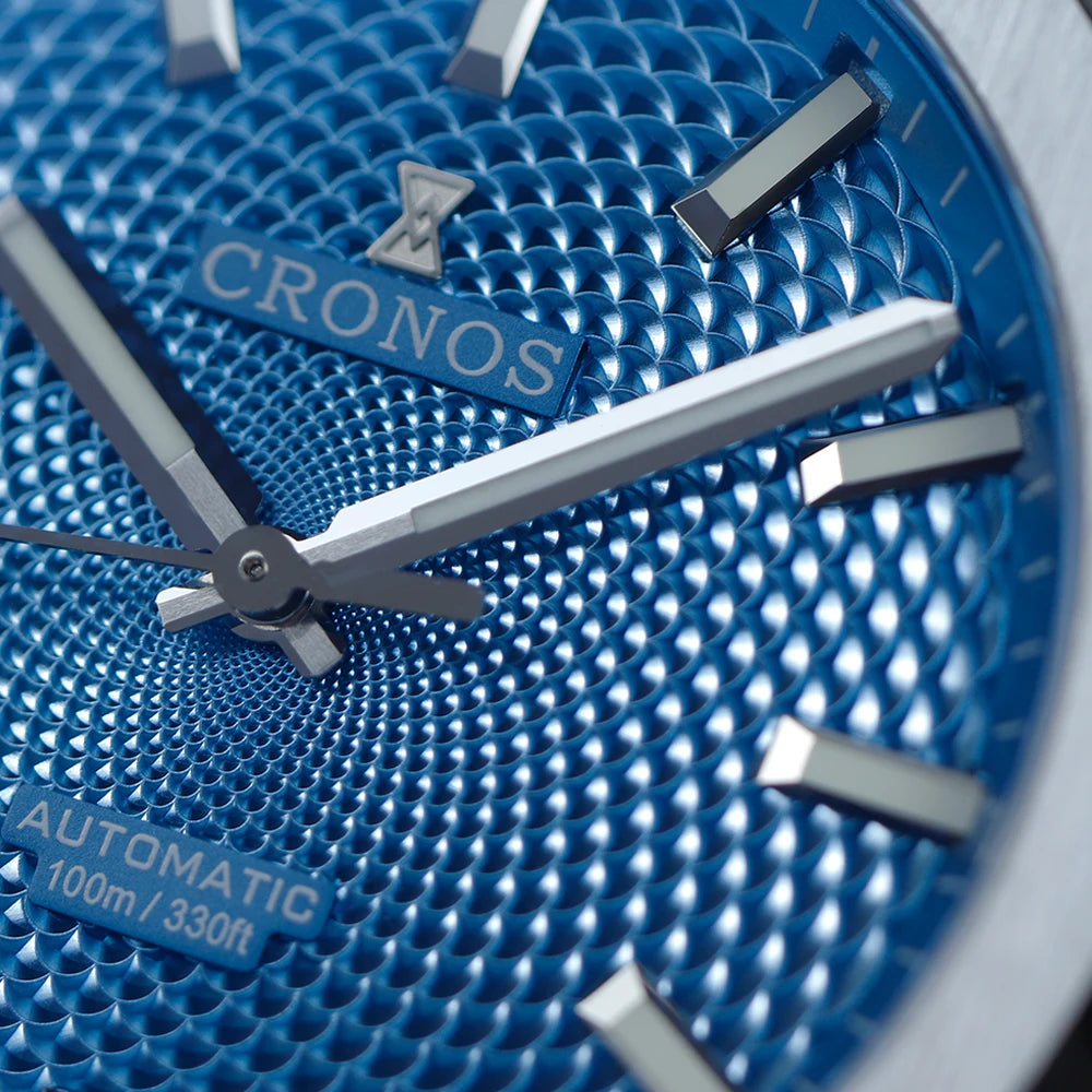 Cronos Luxury Men Watch 39mm Automatic PT5004 Wristwatches Scale Pattern Sapphire 10ATM See-through Back L6028