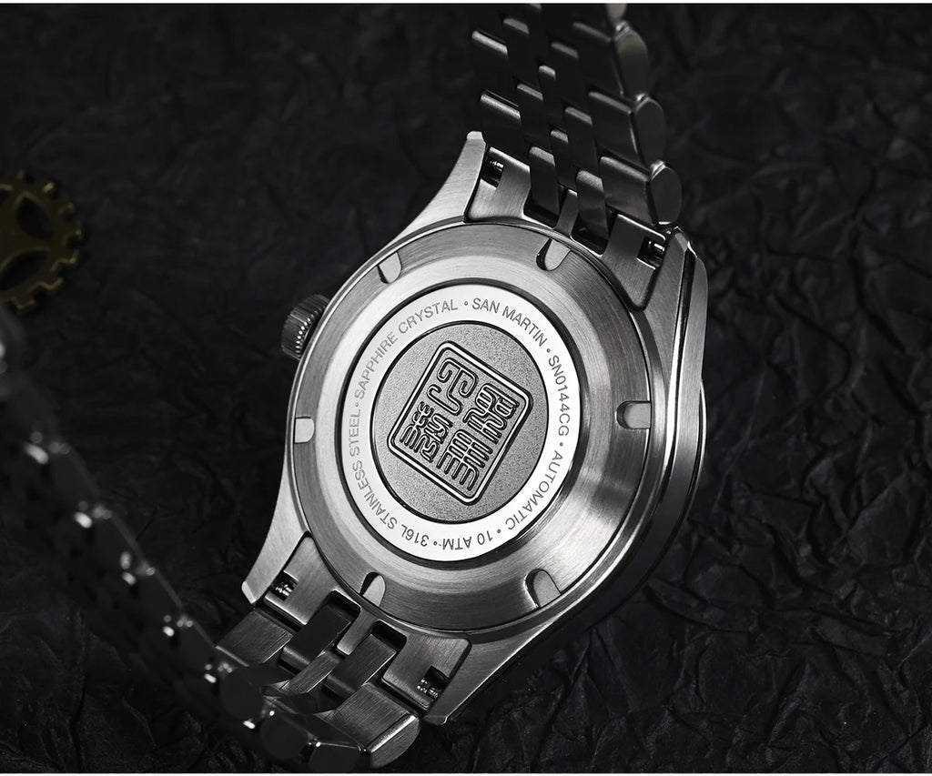 San Martin 36mm 39mm Gada Classic Simple Enamel Dial Miyota 90S5 Original Design Dress Men Automatic Mechanical Watch SN0144